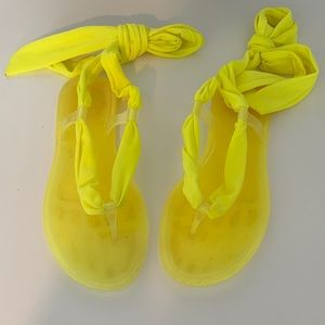 Lace up beach sandals